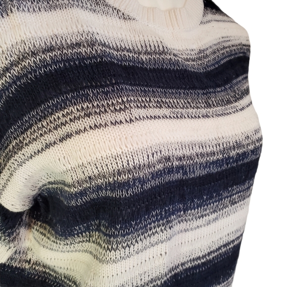 EUC Vince Blue Ombre Striped Gradient Knit Sweater - Picture 5 of 10